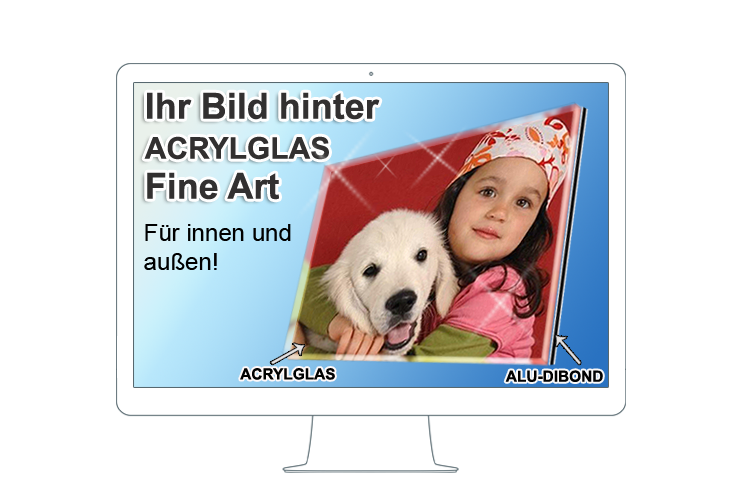 Poster hinter Acrylglass